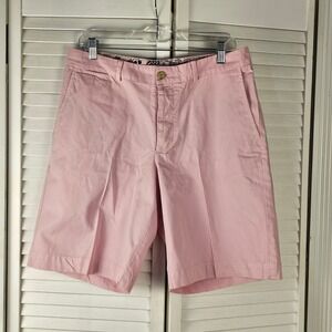 Lilly Pulitzer Via Palm Beach Mens Pink Button Fly‎ Bermuda Shorts 32